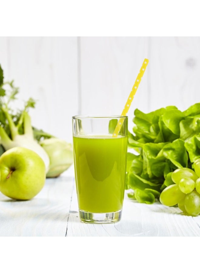 SUNSAR 100 Pack Yellow Paper Straws, Disposable Yellow Paper Straws Degradable Drinking for Lemonade, Daily Use, Birthday and Holiday Party - Image 4