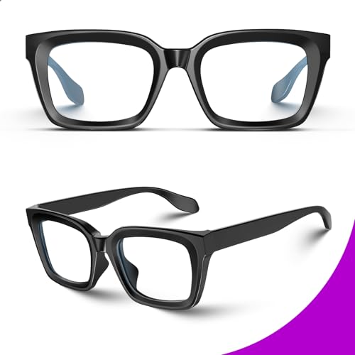 VISOONE Chunky Square Blue Light Blocking Glasses with Anti Computer Glare for Working Women Men MONTANA - Image 4