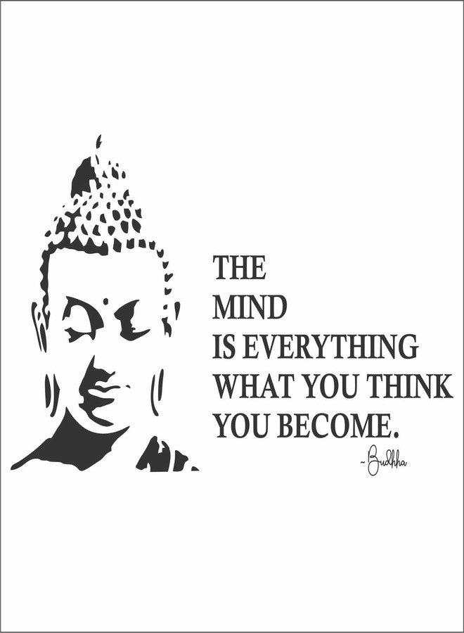 Wall Attraction™ Gautam Buddha Quote Wall Stickers & Murals Size - 96x55cm MD103_S - Image 3