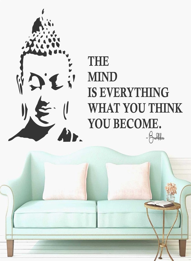 Wall Attraction™ Gautam Buddha Quote Wall Stickers & Murals Size - 96x55cm MD103_S - Image 1