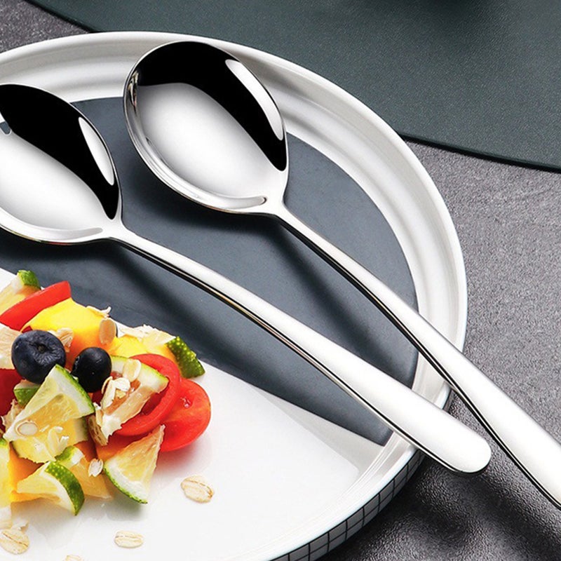 🍳 طقم ملاعق وشوك سلطة من الستانلس ستيل متينة للفواكه والحلويات - Image 2