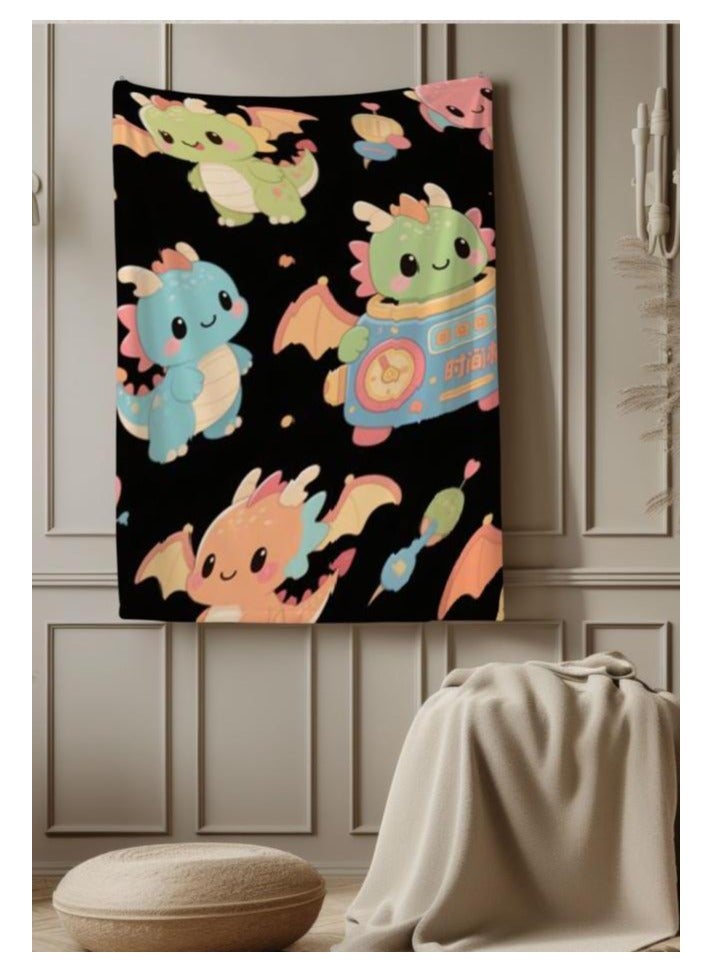 عام بطانية رقيقة من الفانيلا الكرتونية للأطفال أو الطلاب (دافئة ومريحة ومناسبة للنوم والألعاب) 100 سم * 150 سم - Image 1