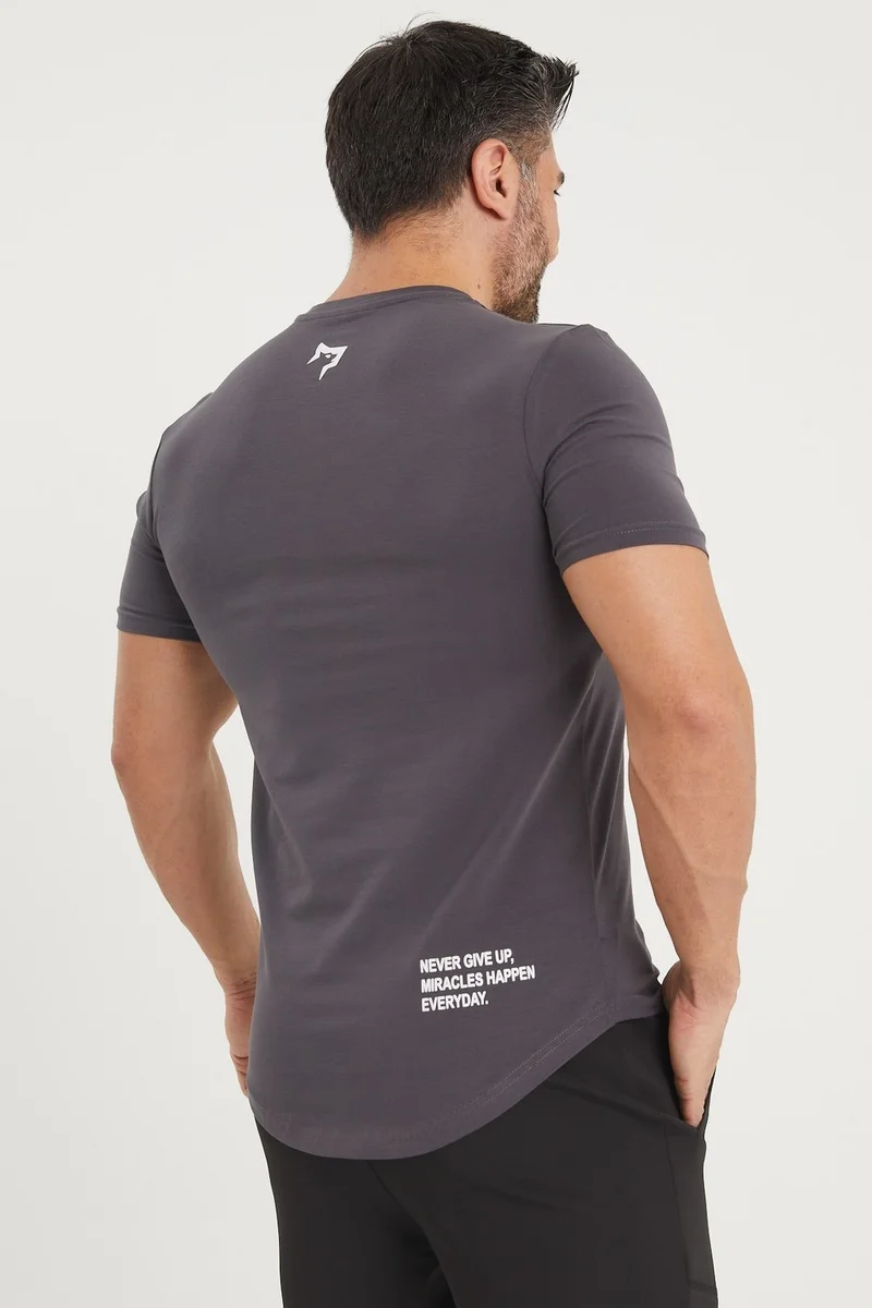 جيموولف Sports Men's T-Shirt | Smoked | T-Shirts | Workout Tanktop | Never Give Up |