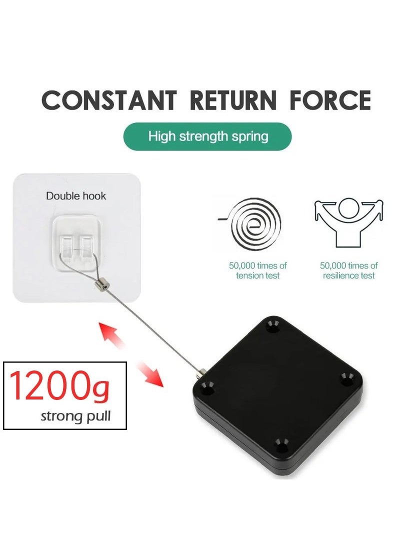 Generic Automatic Sensor Door Closer Punch-free Adjustable Surface Door Stopper Automatically Close Door Bracket Closer telescopic door device wooden door closed sliding door wire pull rope Home Improvement  - Image 1