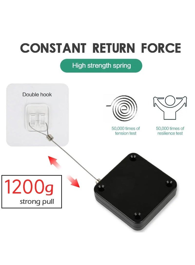 KENSON Automatic Sensor Door Closer Punch-free Adjustable Surface Door Stopper Automatically Close Door Bracket Closer telescopic door device wooden door closed sliding door wire pull rope Home Improvement - Image 2