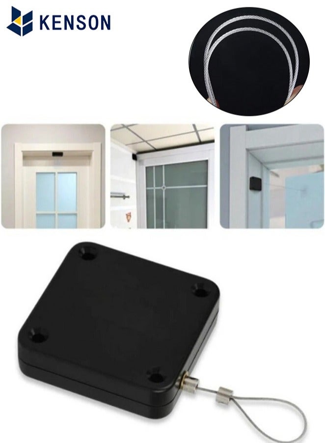 KENSON Automatic Sensor Door Closer Punch-free Adjustable Surface Door Stopper Automatically Close Door Bracket Closer telescopic door device wooden door closed sliding door wire pull rope Home Improvement - Image 1
