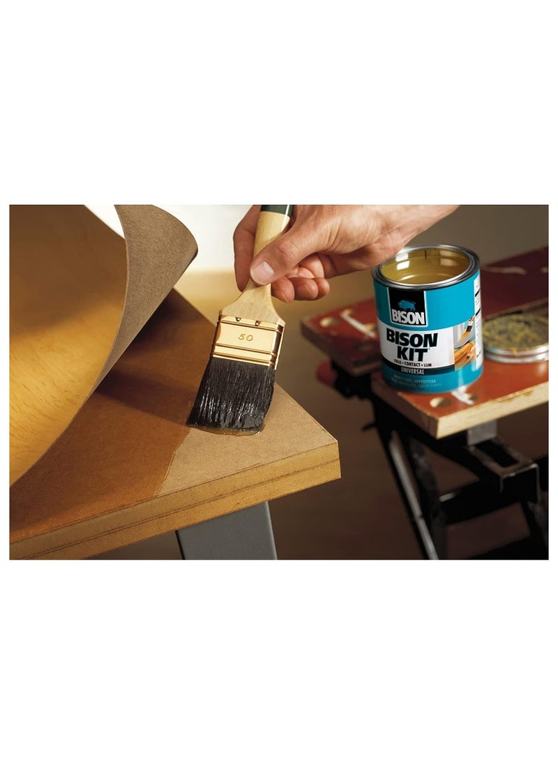 BISON KIT Bison Kit Glue and Brush - Highly Adhesive Contact Adhesive- Super-strong universal contact adhesive based on neoprene rubber- immediate bonding  - Image 2