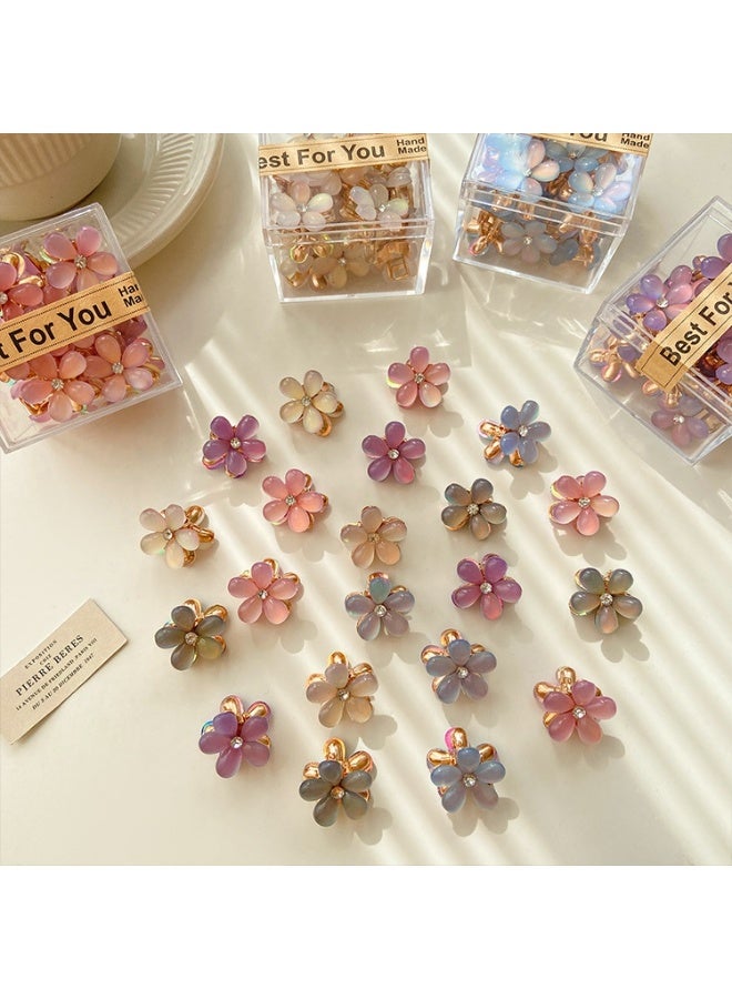 6Pcs New Flower-Shaped Metal Hair Clips, Petal-Shaped Hair Clips For Women, Bangs Clips, And Fringe Hair Accessories Pink - Image 3