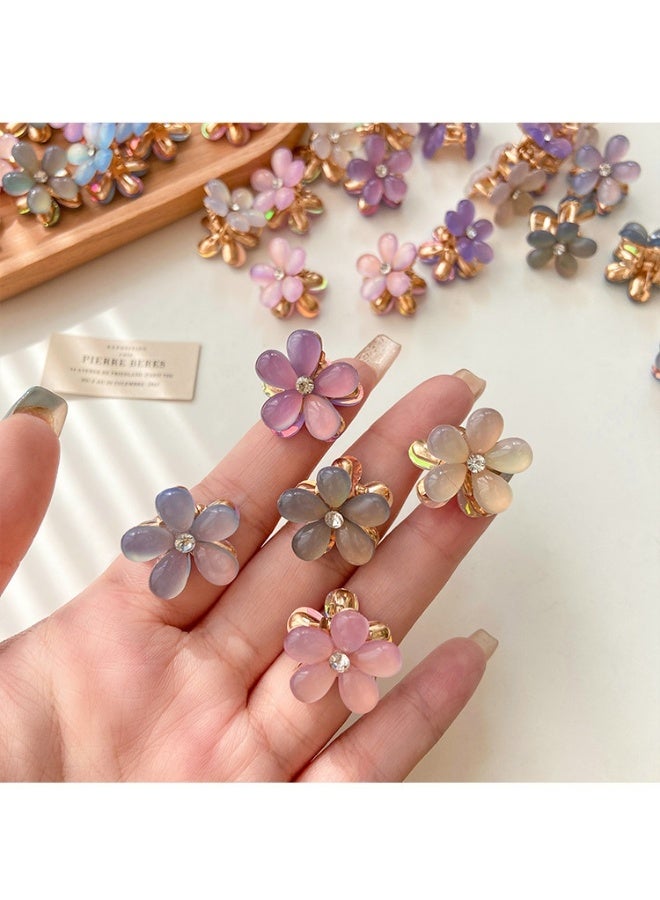 6Pcs New Flower-Shaped Metal Hair Clips, Petal-Shaped Hair Clips For Women, Bangs Clips, And Fringe Hair Accessories Pink - Image 4