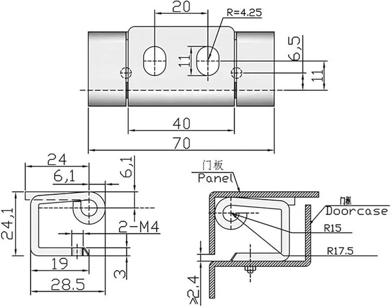 XJJ 043 Iron Distribution Box Door Hinge Switch Cabinet Electrical Industrial Equipment - Image 4