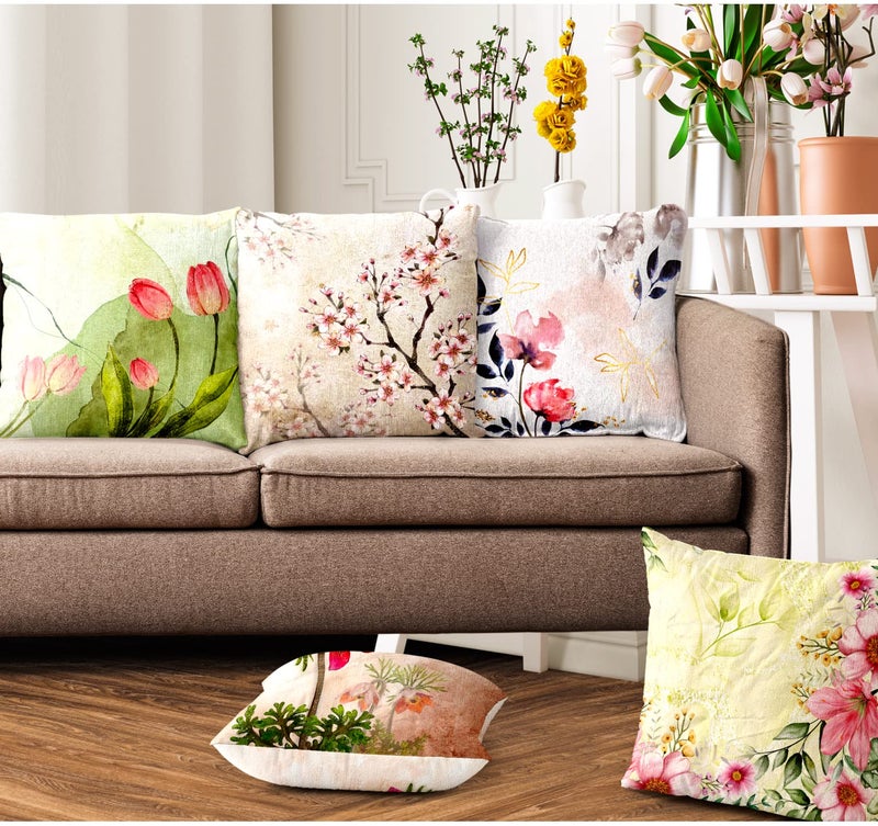 Ultimate Trends Polyester Digital Modern Printed Cushion Cover 16x16 Set of 5, Multi Color (UTCC-1203_ 16) - Image 1