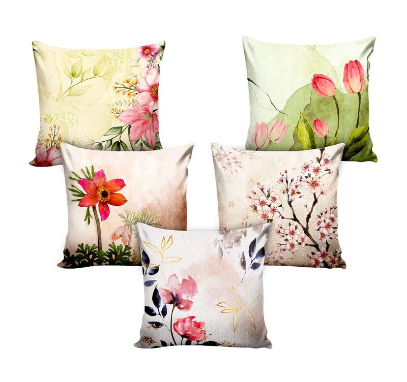 Ultimate Trends Polyester Digital Modern Printed Cushion Cover 16x16 Set of 5, Multi Color (UTCC-1203_ 16) - Image 2