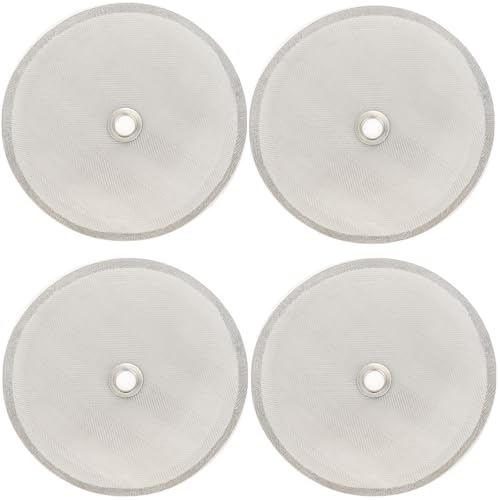IBETTERN Universal French Press Screen 4 Inch for 34oz/8 Cups/1000ml Coffee Press, 4 Pack Filter Replacement with Metal Center Ring - Image 1