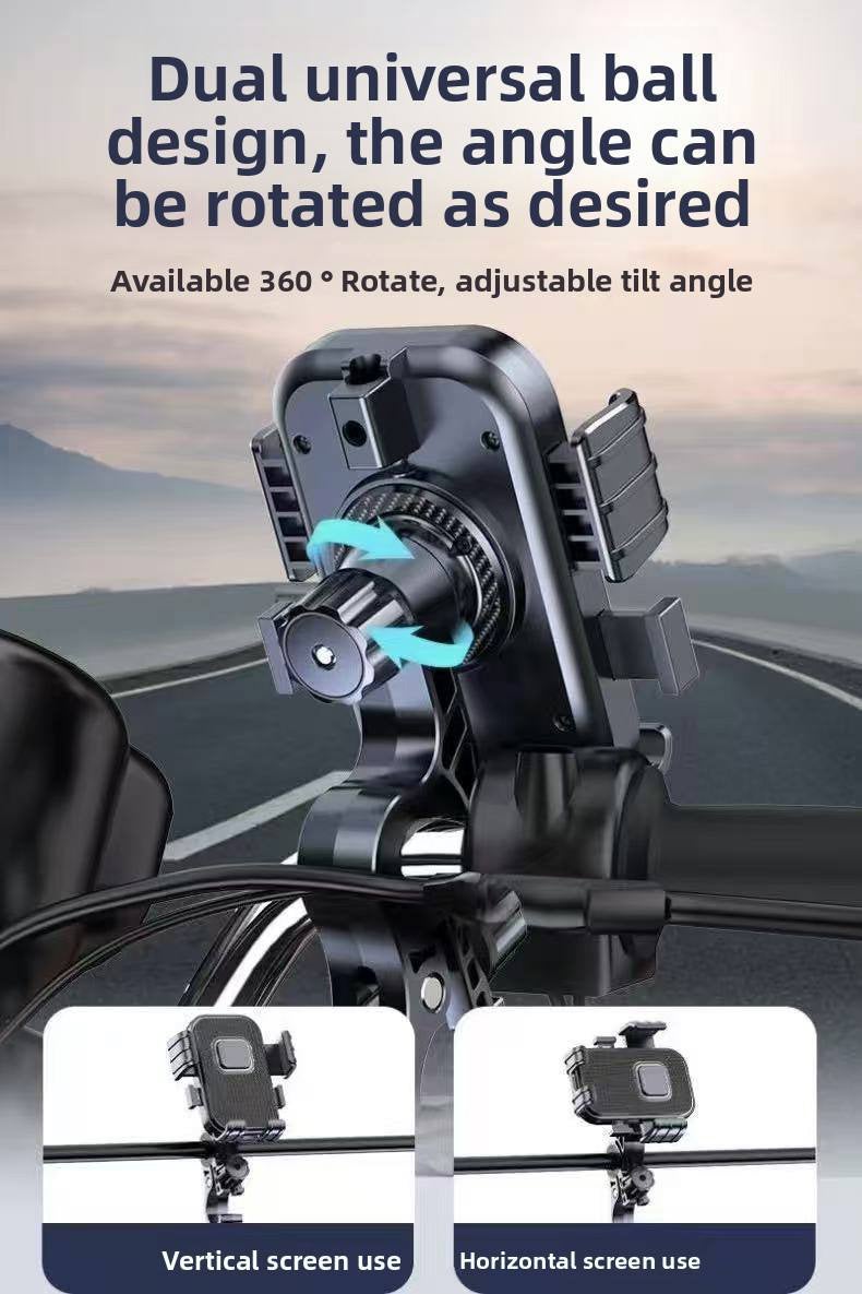 سجيت حامل هاتف للدراجات مزوّد بخُطاف، وحامل هاتف للدراجات النارية، ومشبك هاتف على المقود، ومشبك هاتف للسكوتر مناسب لهواتف iPhone و Samsung - Image 2