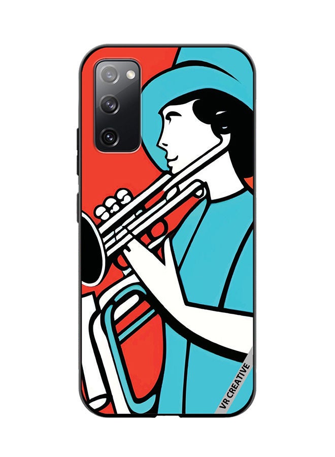 VR CREATIVE Protective Case Cover For Samsung Galaxy S20 FE 5G Jazz Trumpeter Recital Design Multicolour - Image 1