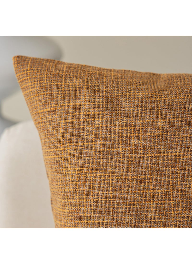K KEVIN TEXTILE Kevin Textile Set of 2 Decor Burlap Natural Style Faux Linen Throw Pillow Cover Cushion Case for Floor with Invisible Hidden  26-inches  Hazel Brown  - Image 3
