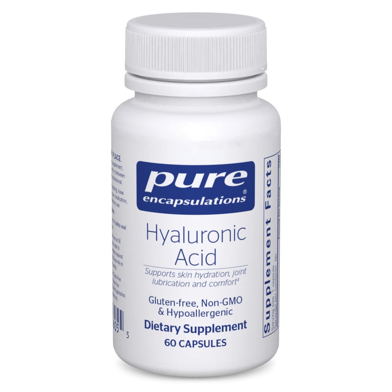 Pure Encapsulations Pure Encapsulations Hyaluronic Acid for Skin Hydration Joint Lubrication Joint Health Effective Absorption Gluten Free Vegan NonGMO 60 Capsules 