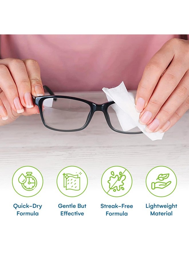 Care Touch Care Touch Lens Wipes for Eyeglasses - 210 Individually Wrapped Pre-Moistened Wipes, 5x6 Inches - Cleaner for Glasses, Sunglasses, and Screens - Gentle and Portable for On-the-Go Cleaning of Devices - Image 5