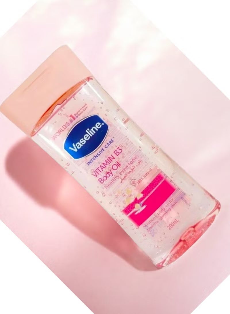 Vaseline INTENSIVE CARE (VITAMIN B3 Body OIL)healthy even tone 100% Natural200ml - Image 2