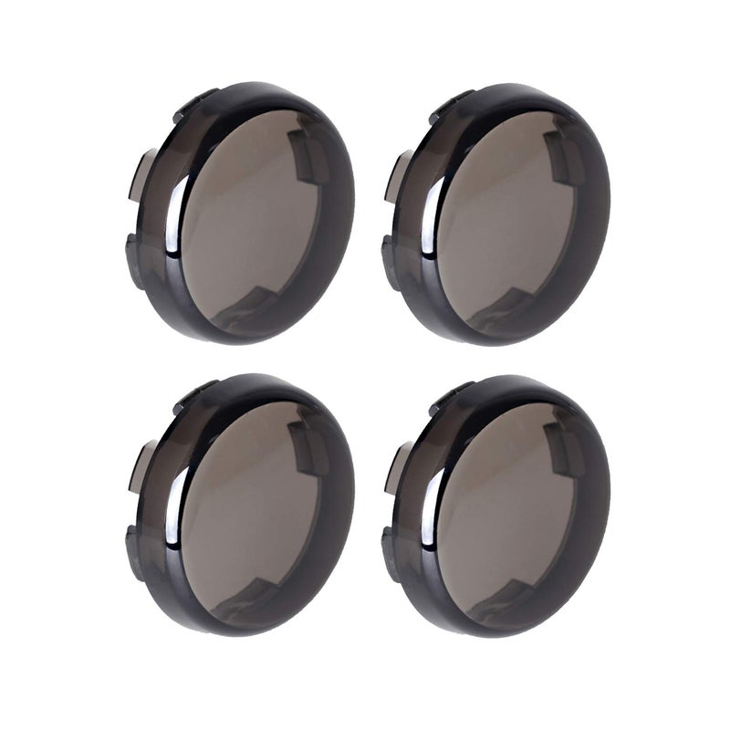 NTHREEAUTO Smoke Bullet Turn Signal Light Lens Cover Compatible with Harley Sportster Street Glide Road King Softail, Qty 4 - Image 1