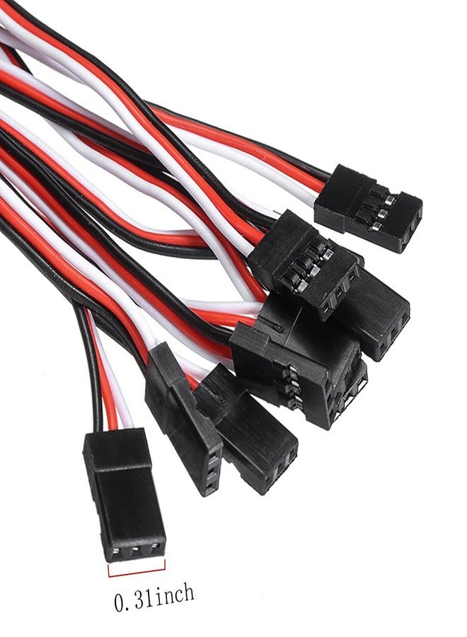 Ltvystore 55Pcs 6Sizes Male to Female 3 Pin Servo Extension Wire Cable Compatible for Futaba JR RC Servo Extension Connection Control Parts - Image 3