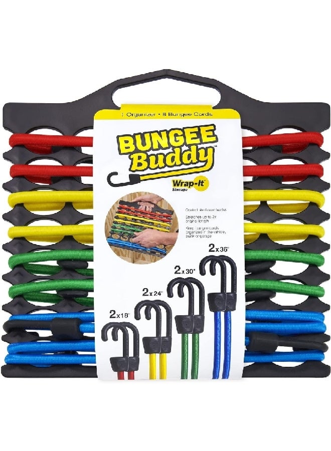 Wrap-It Storage Bungee Buddy Bungee Cord Organizer Black 4.5 x 30.5 x 29.21 cm 108-BB-8406 - Image 1