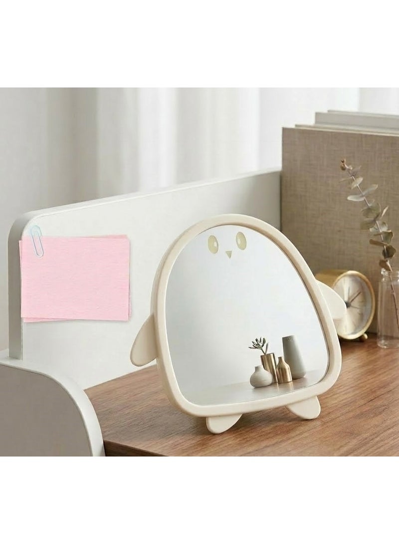 Makeup Mirrors for Girls and Women, Perfect for Makeup, Decorate and Brighten Up Your Decor with Bright Colors (Off Wheat) - Image 1