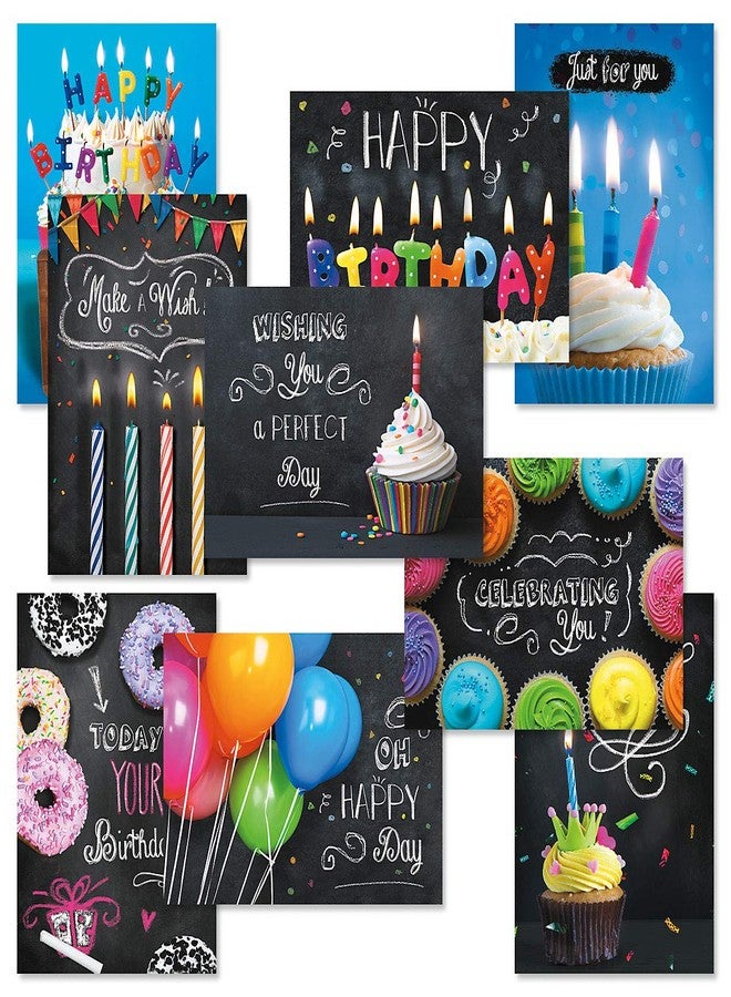 كارانت مجموعة بطاقات معايدة عيد ميلاد من Current Bright Blackboard - مجموعة من 18 بطاقة (9 تصاميم)، مقاس كبير 5 × 7 بوصات، مع أظرف مرفقة - Image 1