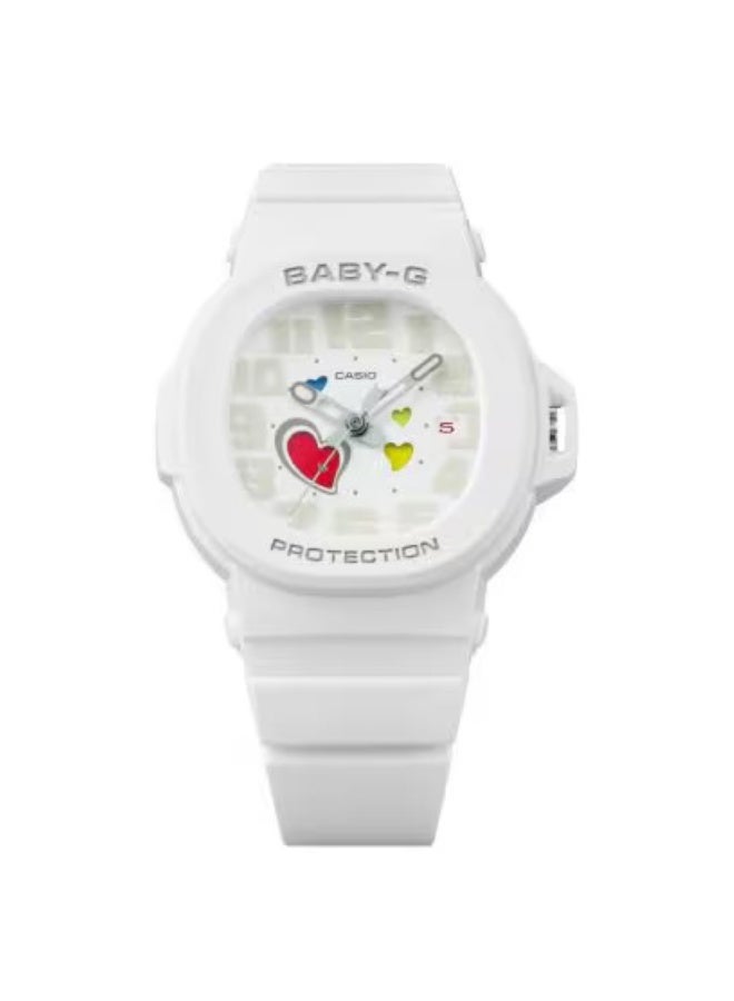 CASIO Casio Baby-G BGA-10-7ADR Women’s Analog-Digital Watch – White Resin Band, Shock Resistant, LED Light, 100M Water Resistant, World Time, Stopwatch, Alarm – Stylish & Durable Sport Watch for Girls & Women - Image 1