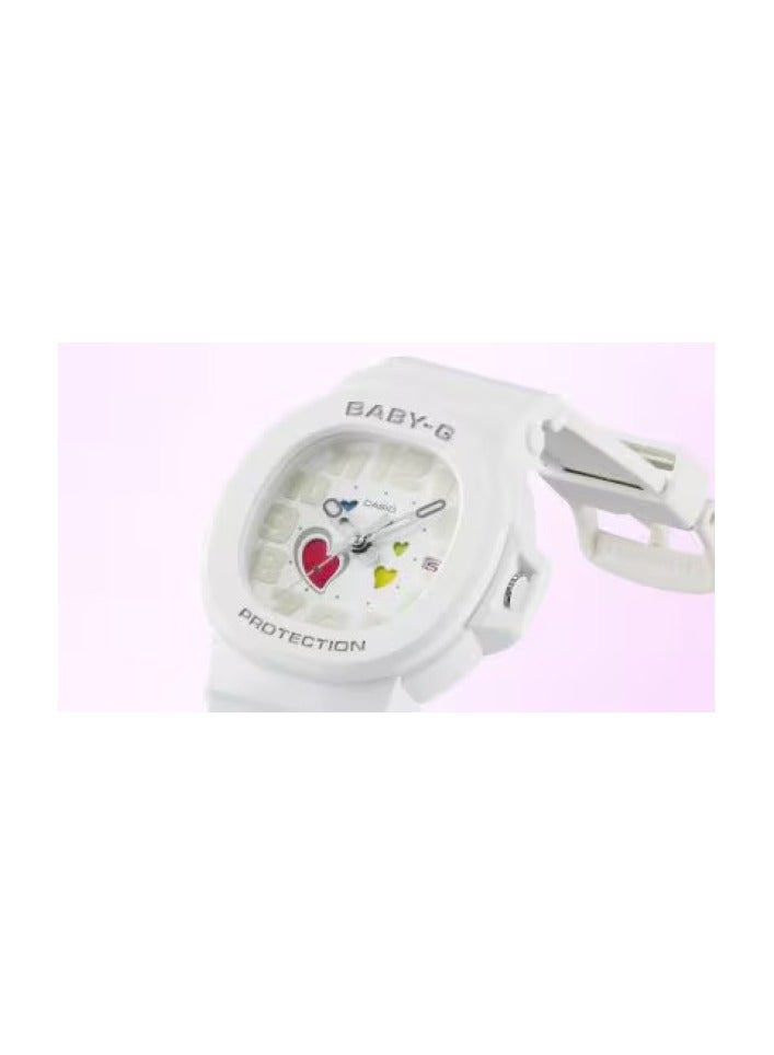 CASIO Casio Baby-G BGA-10-7ADR Women’s Analog-Digital Watch – White Resin Band, Shock Resistant, LED Light, 100M Water Resistant, World Time, Stopwatch, Alarm – Stylish & Durable Sport Watch for Girls & Women - Image 2