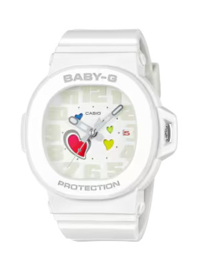 CASIO Casio Baby-G BGA-10-7ADR Women’s Analog-Digital Watch – White Resin Band, Shock Resistant, LED Light, 100M Water Resistant, World Time, Stopwatch, Alarm – Stylish & Durable Sport Watch for Girls & Women - Image 4