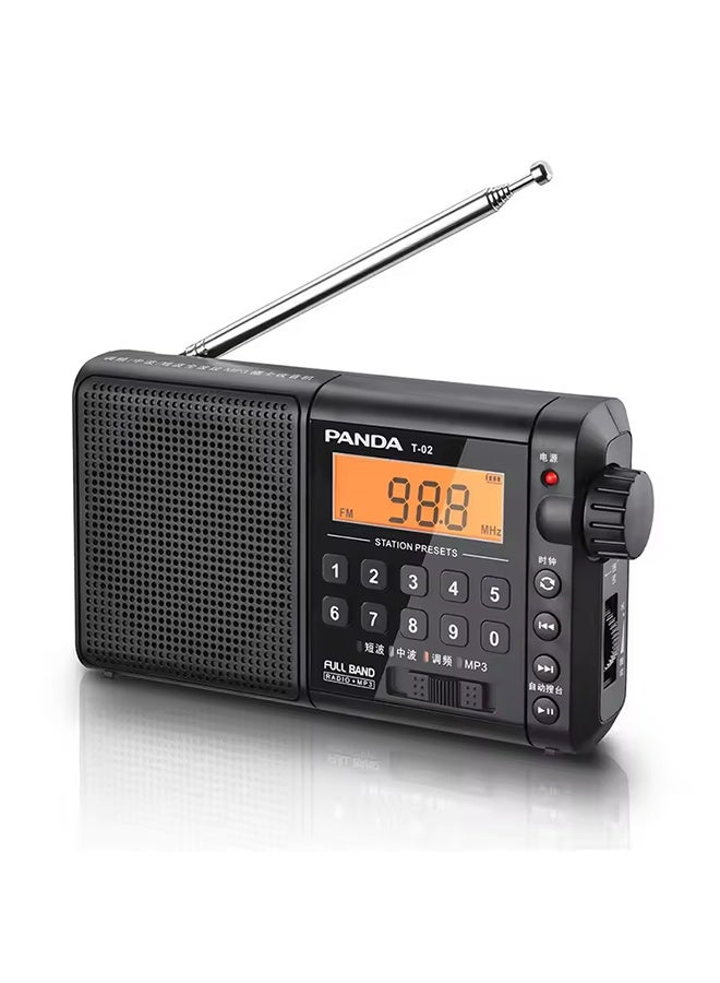 باندا راديو باندا T-02 متعدد الموجات، محمول، مناسب لكبار السن، يعمل بتقنية FM، مزود بخاصية تشغيل ملفات MP3، ووظيفة ذاكرة، قابل للشحن، وصوت عالٍ. - Image 3