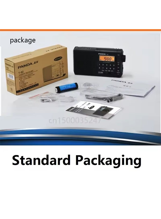 باندا راديو باندا T-02 متعدد الموجات، محمول، مناسب لكبار السن، يعمل بتقنية FM، مزود بخاصية تشغيل ملفات MP3، ووظيفة ذاكرة، قابل للشحن، وصوت عالٍ. - Image 4