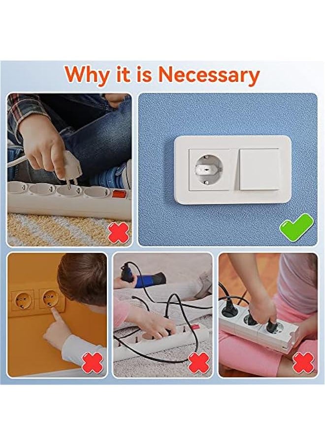 22 + 4 Pack Italian and European Socket Covers, Baby Electric Safety Plug Socket Covers for Child Safe (22 + 4 Pack, White)