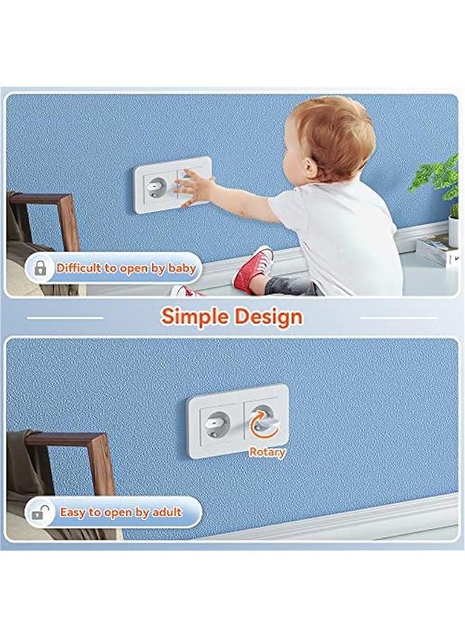 22 + 4 Pack Italian and European Socket Covers, Baby Electric Safety Plug Socket Covers for Child Safe (22 + 4 Pack, White)