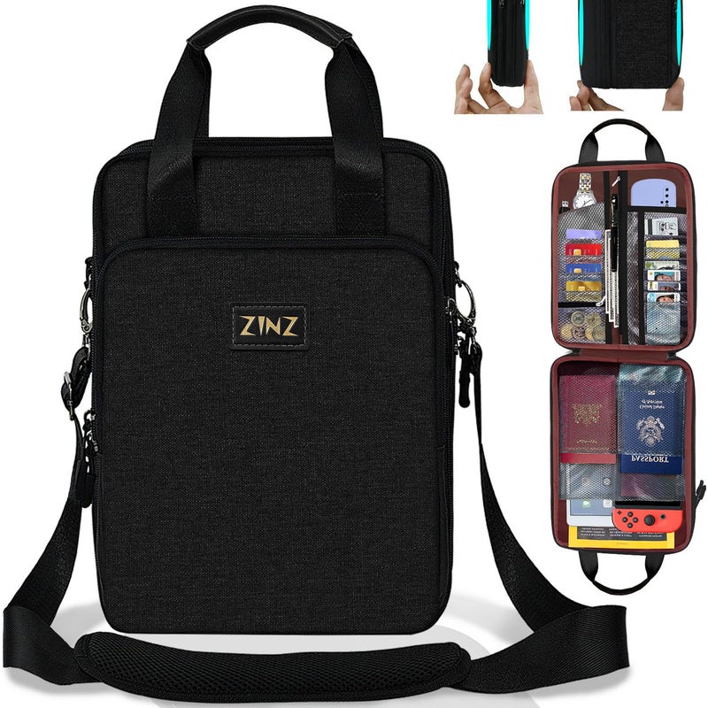 ZINZ Slim & Expandable Case 12.9 13 inch Travel Laptop Shoulder Bag for MacBook Air 13" M3/M2/M1, MacBook Pro 13" M2/M1, iPad Pro 12.9"/13"/11", iPad Air 13",B01K01 - Image 1