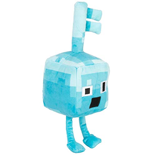 JINX Minecraft Dungeons Happy Explorer Diamond Key Golem Plush Stuffed Toy Blue 7 Tall - Image 1