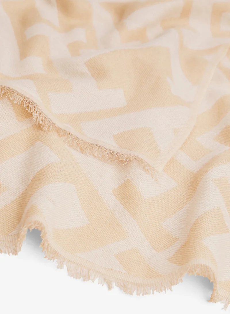 TOMMY HILFIGER  TH Monogram Jacquard Scarf With Wool for Women | Best Price UAE