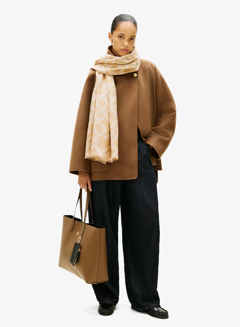 TOMMY HILFIGER TH Monogram Jacquard Scarf With Wool