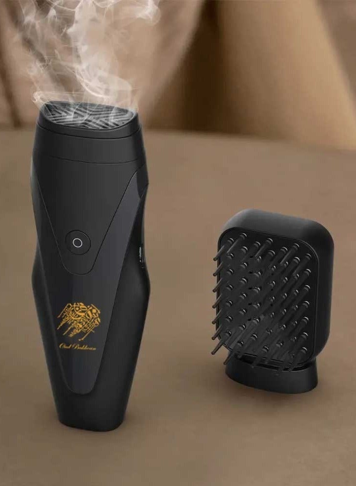 مبخرة شعر مع مشط ناعم وحامل بخور قابل لإعادة الشحن عبر USB - Image 4