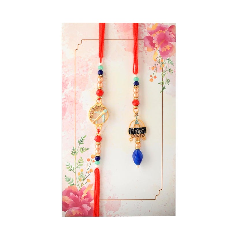 ascension Rakhi for Brother and Bhabhi Bhai Raksha Bandhan Bhaiya Bhabhi Rakhi Set Couple Rakhi Bracelet Chuda Rakhi with You are My Hero Fridge Magnet Gift Roli Tilak - Image 3