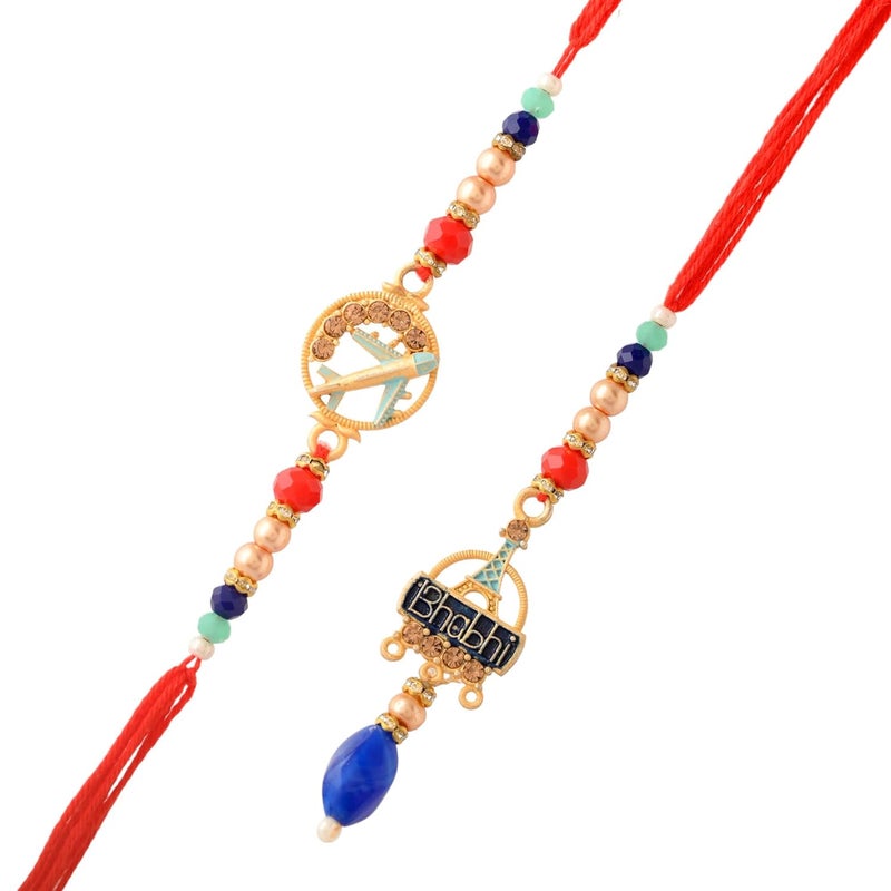 ascension Rakhi for Brother and Bhabhi Bhai Raksha Bandhan Bhaiya Bhabhi Rakhi Set Couple Rakhi Bracelet Chuda Rakhi with You are My Hero Fridge Magnet Gift Roli Tilak - Image 2