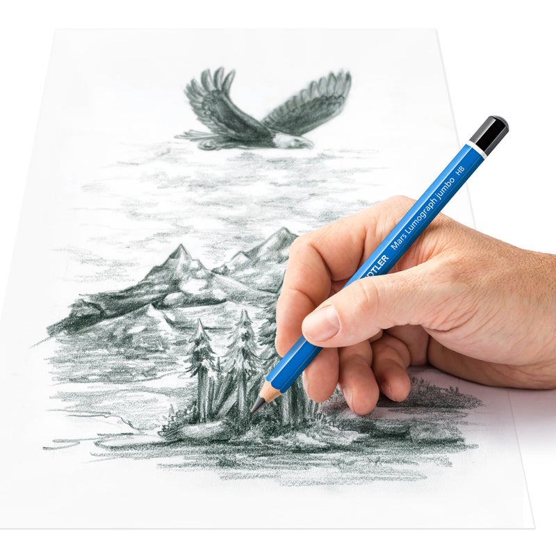 STAEDTLER PENCILS DRAWING MARS LUMOGRAPH JUMBO STAEDTLER SET OF 5 - Image 4