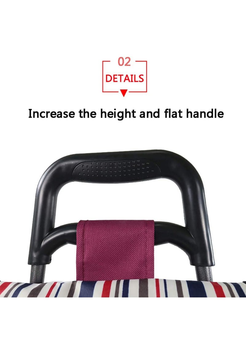 Generic - Foldable Portable Shopping Cart Includes A Seat And 6 Stainless Steel Stair Climbing Wheels - Image 1