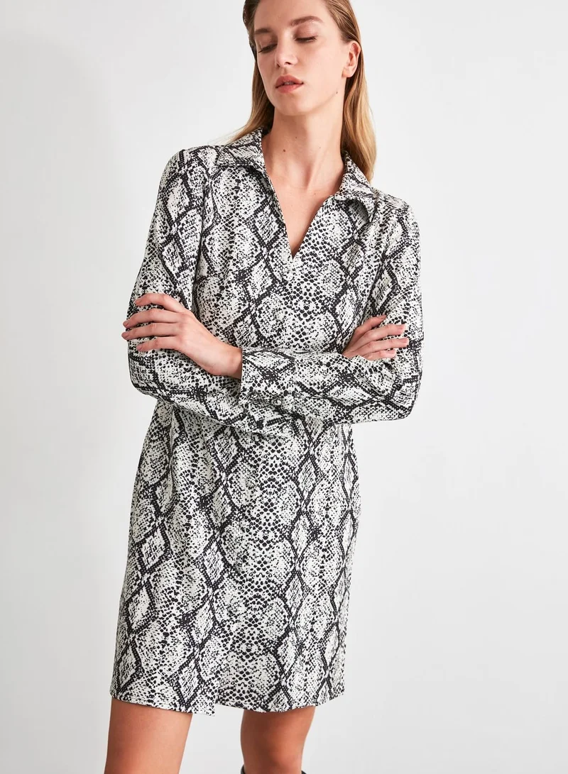 trendyol Printed Shirt Dress