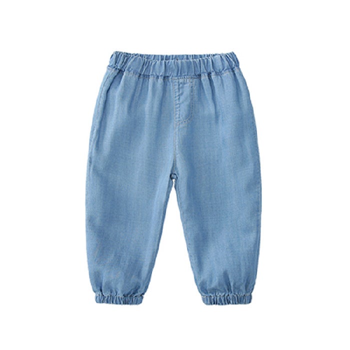 Boys' Anti-Mosquito Pants, Summer Baby Boys' And Girls' Pants, Small Kidsren'S Pants, Autum Thin Imitation Jeans - Image 1