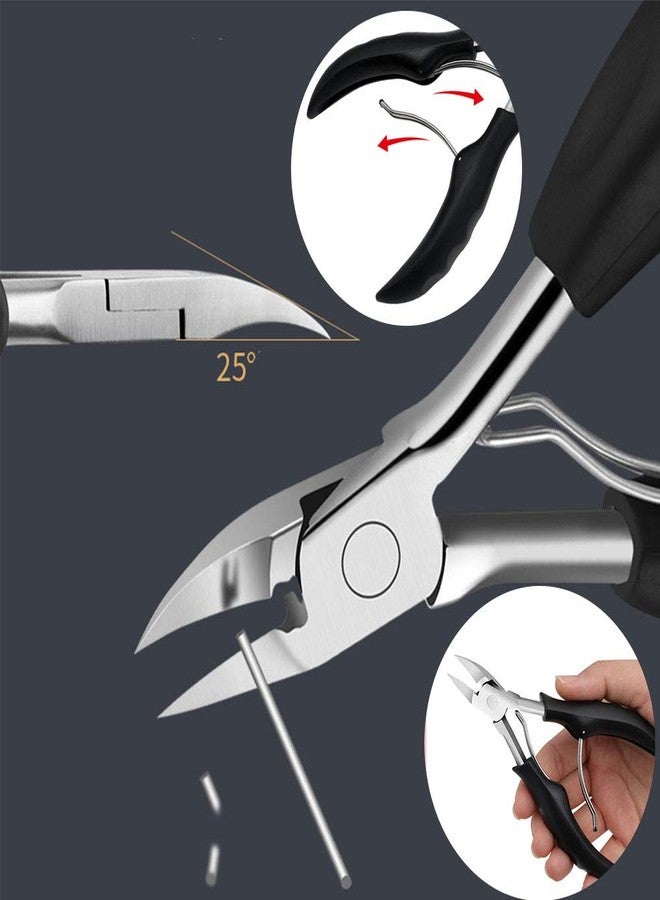 Dr.Pedi Ingrown Toenail Removal Kit with Toenail Clippers for Thick Toe Nail Lifter and Ingrown Toenail Corrector in a Portable Pedicure Kit for Thick Toe Nails, Podiatry Tools for Podiatrist - Image 2