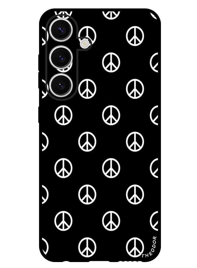 Theodor Protective Case Anti Scratch Shock Proof Bumper Cover For Samsung Galaxy S24 Plus Peace Logos - Image 1