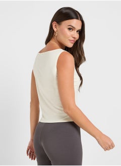 Ginger Basics Boat Neck Fitted Ruched Vest  - Image 2
