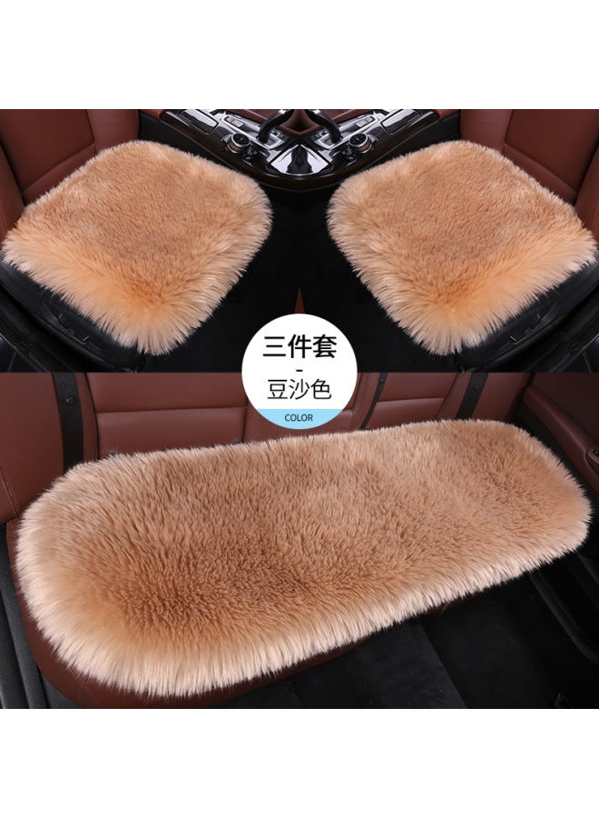 Winter Plush Thickened Car Cushion No Backrest Long Wool Cushion Small Square Cushion Wool Car Cushion